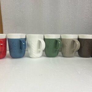 SET OF 6 Classic Coffee & Tea Co. Embossed Design Mug 4 1/4"
